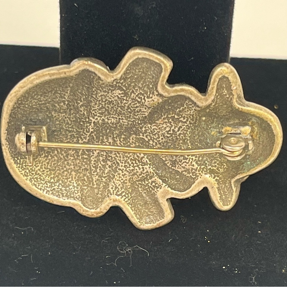 Vintage Snowman Glitter Holiday Brooch,Hat Accent, Winter Christmas Pin. - Picture 4 of 4